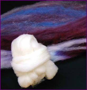 roving & dyed wools